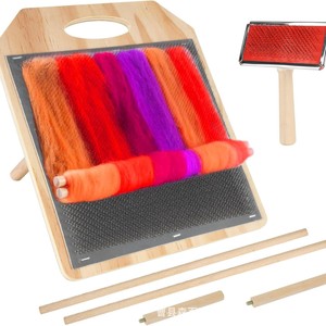 Wood <b>Wool</b> Blend Board With Support Frame For Yarn Combing <b>Craft</b> Fiber Art - Product Image 1