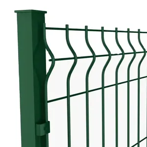 3D弯曲弯曲焊接围栏花园建筑聚氯乙烯涂层电焊网护栏板高质量