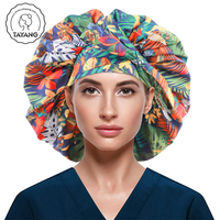 Nouveau design Coton imprimé africain Double face Premium Satin doublé Designer Bonnets ronds pour femmes