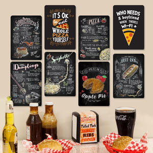 Targa in Metallo Vintage con Menu Colazione, Insegna in Metallo per Ristorante, Casa, Bar, Caffè, Decorazione da Parete per Cucina, Poster in Metallo - Product Image 4