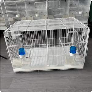 Jaula Metálica Plegable Grande para Cría de Aves, Jaula de Múltiples Niveles para Canarios con Bandeja - Product Image 2