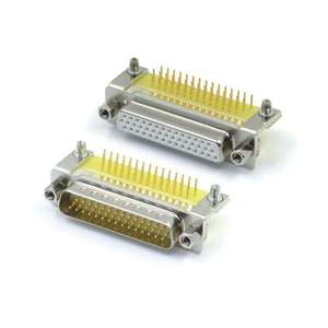 Connecteur femelle D-SUB 44 broches haute densité, angle droit, type HDB, pour carte PCB, D-SUB 44 broches DIP R/A pour connecteurs - Product Image 1
