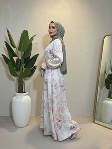 Vestido Maxi Estampado Loriya, Cómodo <span class=keywords><strong>para</strong></span> Uso Diario, Abaya Musulmana, Vestido Largo Modesto <span class=keywords><strong>para</strong></span> Mujer, Estilo Islámico Informal - Product Image 6