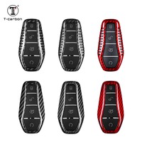 Housse de clé de voiture en Fiber de carbone T-carbon adaptée aux accessoires intérieurs de couverture de clé BYD E2 E3 D1 E9