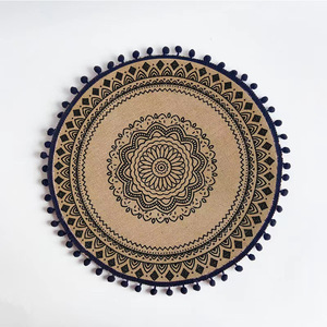 Mantel Individual Redondo Bohemio Vintage, Estilo Nórdico, Tejido <span class=keywords><strong>de</strong></span> <span class=keywords><strong>Yute</strong></span> y Lino, Moderno, <span class=keywords><strong>para</strong></span> Decoración <span class=keywords><strong>de</strong></span> <span class=keywords><strong>Mesa</strong></span> <span class=keywords><strong>de</strong></span> Comedor, Tazas y Platos - Product Image 6