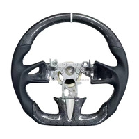 Volant de direction en cuir véritable en fibre de carbone de qualité supérieure, compatible avec Infiniti Q50