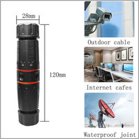 IP67/IP68 étanche RJ45 coupleur câble connecteur LAN Cat6/Cat6a câble ligne montage adaptateur mâle à femelle