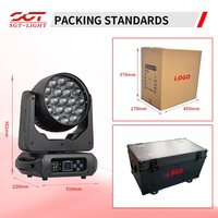 Projecteurs LED 19PCS Zoom 12W Bee Eyes à Tête Mobile, Éclairage de Scène, Contrôle DMX512, Indice de Protection IP20 pour Scène, Mariage, DJ, Discothèque, Club
