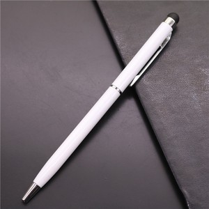 Stylet capacitif en métal avec logo personnalisé, 2 en 1, stylo à bille pour écran tactile, universel pour smartphone, tablette, bureau, clip en acier inoxydable - Product Image 1
