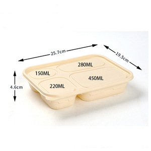 Boîte à lunch jetable écologique personnalisée, compatible micro-ondes, avec couvercle - Product Image 5
