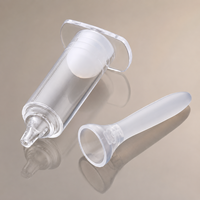 Flacon seringue cosmétique de luxe vide avec bouchon à vis en plastique pour crème contour des yeux, crème visage, correcteur, huile essentielle, et produits raffermissants pour la peau, disponible en 2ml, 3ml, 5ml