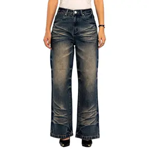 Lady Jeans High-Waisted MID Blue Washing Ripped Whisker Skinny Jeans New  Design Fashion - China Skinny Jeans and Denim Jeans price