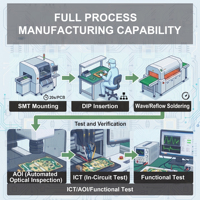 Service d'assemblage de circuits imprimés (PCBA) sur mesure OEM, composants de soudure SMT et DIP, approvisionnement en composants, fabrication de circuits imprimés, test complet, prototype, production de masse