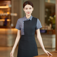 Tenue d'été professionnelle et confortable à manches courtes pour le personnel de restaurant, hôtel, café et restauration rapide - Réf. 24155-56