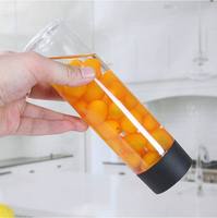 Récipients d'emballage de jus de bouteille en PET de 16oz 12oz 300ml 500ml bouteille d'eau potable en plastique avec bouchon à vis