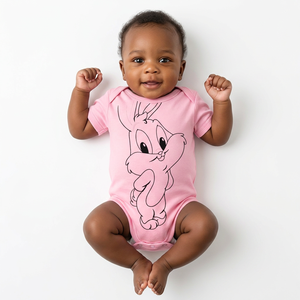 Ropa Formal de Verano para Bebés y Niños Pequeños, Unisex, de Algodón Orgánico Antiarrugas, Talla Grande, Manga Abullonada, Cuello Redondo, Cierre con Botones a Presión, OEM - Product Image 1