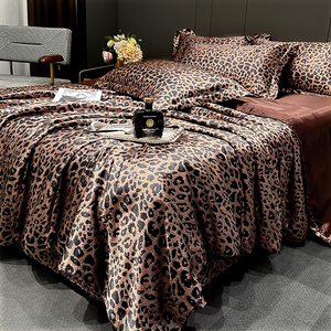 Tiên Tiến Mùa Hè Bốn-Mảnh Rửa Nước Lụa Bộ Đồ Giường Đặt Mượt Mịn Thoải Mái Trần truồng Ngủ Tinh Trsạch Màu Được Trang Bị Túi Cho Phòng Ngủ - Product Image 6