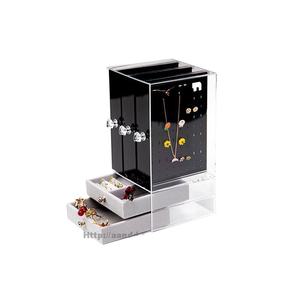 กล่องอะคริลิคใสสำหรับจัดเก็บต่างหูแบบแบ่งช่อง - กล่องใส่เครื่องประดับแบบแยกส่วน - Product Image 1