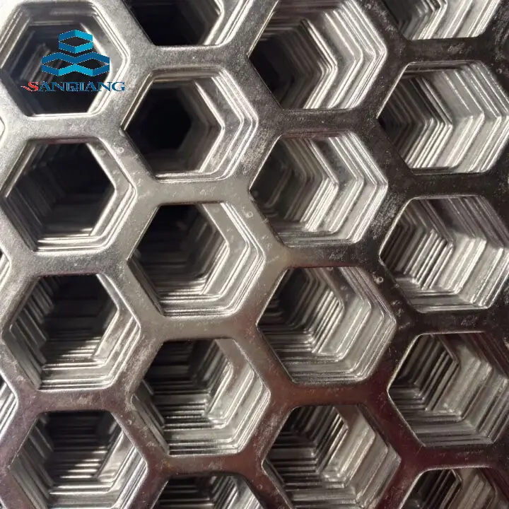 stainless steel honeycomb perforated steel plate mesh hexagonal perforated metal sheet