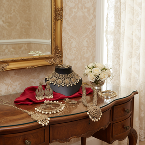 Premium Fine Jewelry <b>Set</b> Adorned with Sparkling Austrian <b>Beads</b> Ideal for Brides and Wedding Celebrations - Product Image 3