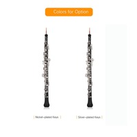 Professional Oboe C Key Semi-automatic Style Silver-plated Keys Woodwind Instrument