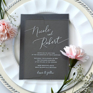 Biglietto Personalizzato Romantico in Acrilico Trasparente con Stampa Dorata in Stile Europeo, Stampa UV, Rosa, per Festa di Quinceañera, Compleanno, Ecologico - Product Image 2