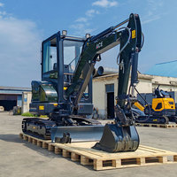 Livraison gratuite, mini-excavatrice de 2,7 tonnes, moteur Kubota EPA, mini-pelleuse, excavatrice de 2,7 tonnes avec cabine fermée, garantie de 2 ans