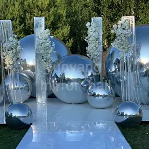 Opknoping Opblaasbare Spiegelballon Gigantische Spiegelbol Voor Decoratie Verzegelde Gouden/Zilveren Bal
