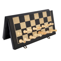 Juego de Mesa de Madera de Alta Calidad de 15" Hecho a Mano, Set Magnético 2 en 1 de Ajedrez y Damas para Interiores