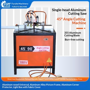 Aluminum Double-Headed Angle Cutter Woodworking Aluminum Profile Picture <b>Frame</b> Door <b>Frame</b> Door Decoration T-Bar Cutting Machine - Product Image 1