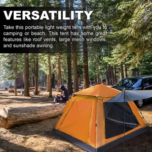 <span class=keywords><strong>Tente</strong></span> de camping instantanée à une chambre, installation facile, automatique, hydraulique, résistante à l'eau, pare-pluie, portable, légère, quatre saisons - Product Image 2