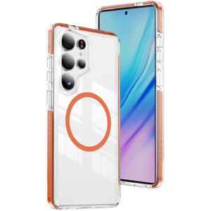 <span class=keywords><strong>Funda</strong></span> Magnética Transparente para Teléfono Móvil S25/S26, con Anillo, TPU+PC, Resistente al Desgaste, N52 - Product Image 1