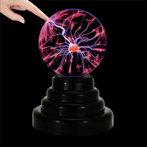 Novidade, presente, lâmpada de mesa infantil, luz de relâmpago, esfera de vidro mágica, bola de cristal, luz noturna de plasma, luz noturna