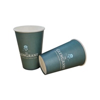 Gobelets en papier jetables à paroi simple de 12 oz avec logo personnalisé écologique pour boissons chaudes