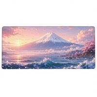 Tapis de souris de jeu inspiré de l'anime, grand tapis de bureau large, surface douce, base en caoutchouc antidérapante pour le jeu et le bureau