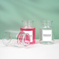Bouteille en verre ronde à large ouverture de 300 ml pour diffuseur de parfum, emballage d'huile, vente en gros
