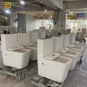 Nouveau Washdown <span class=keywords><strong>Wc</strong></span> céramique une pièce carré toilette et mur suspendu évier couleur blanche articles sanitaires salle de bain eau placard toilette ensemble - Product Image 5