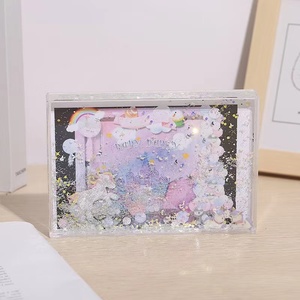 <span class=keywords><strong>Album</strong></span> di foto personalizzato rettangolare con cornice in acrilico trasparente da 3 pollici di alta qualità con effetto scintillante flottante - Product Image 5