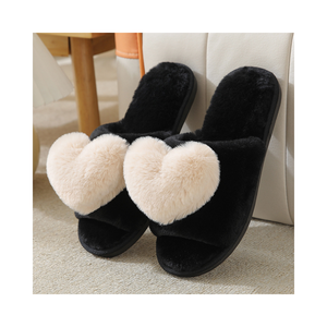 Offres Spéciales moelleux extérieur pantoufles tongs <span class=keywords><strong>cuir</strong></span> fausse fourrure femmes mode sandale diapositives pantoufle - Product Image 4