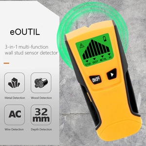 جهاز EOUTIL لاكتشاف مراكز المسامير مع شاشة LCD للخشب/المعادن، كاشف للقضبان المعدنية والأسلاك الكهربائية الحية، مصنوع من مادة ABS، موديل TH130 - Product Image 6
