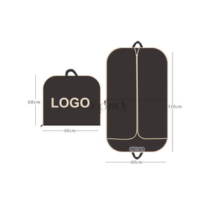 Housse de vêtement respirante en non-tissé avec logo personnalisé, poche zippée, pour chemises et robes, idéale pour le shopping et les voyages - Product Image 2