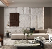 Panneau mural en pierre artificielle 3D en PU ultra-fin léger pour extérieur, épaisseur 3 cm, design moderne, garantie 3 ans