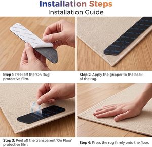 Pads antidérapants en gros pour tapis et moquettes, adhésifs réutilisables et lavables pour tapis, adhésif double face pour fixer les tapis - Product Image 5