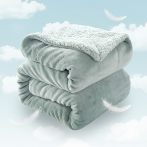 Manta de cama de <span class=keywords><strong>lana</strong></span> de doble capa Premium, manta de Sherpa cálida Polar <span class=keywords><strong>gruesa</strong></span> y acogedora <span class=keywords><strong>para</strong></span> el invierno - Product Image 1