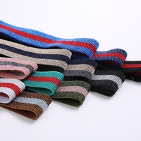 Bande élastique rayée multicolore 4 cm en stock, avec Lurex Or et Argent, Jacquard, pour ceinture et bande élastique en gros-grain Lurex