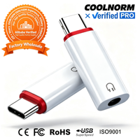 Adaptador de Audio para Auriculares de 3.5mm a Tipo-C, Convertidor TPC con Decodificación Digital, Compatible con Teléfonos Móviles 15, Hecho en China