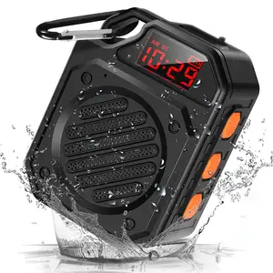 New Palm Popular Outdoor Portable Wireless Speaker 5w With Time Display Easy To Carry For Outdoor Sports