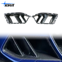Couvre-prise d'air avant en fibre de carbone sèche style R44 avec double ailette pour BMW G80 M3 G8X G82 G83 M4 Competition