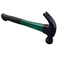 Marteau à griffes vert et noir avec poignée antidérapante en TPR, personnalisable OEM/ODM pour clouage