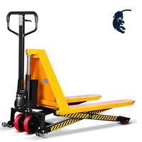 Chariot élévateur à ciseaux hydraulique manuel BOAT avec roues en PU et patins anti-basculement, capacité de levage élevée pour la manutention des matériaux en entrepôt